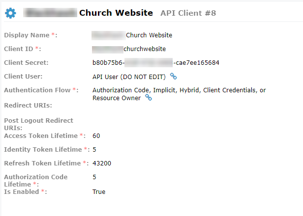 screen shot - adding credentials to the Ministry Platform Database